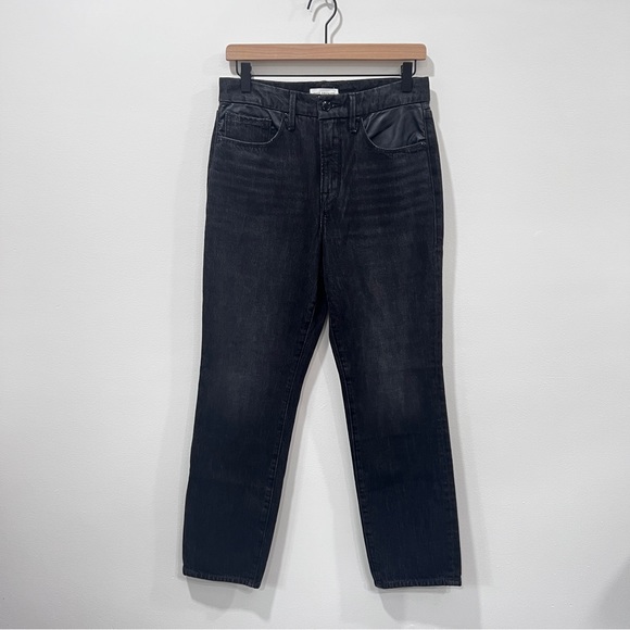 NWOT Good American Good Vintage Leather Piecing Jeans size 2 or 26 - Picture 4 of 9